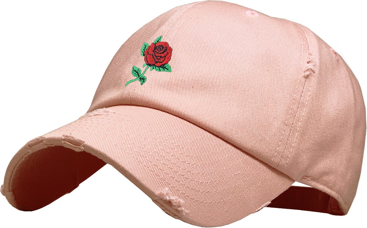 ROSE EMBROIDERY VINTAGE DAD HAT