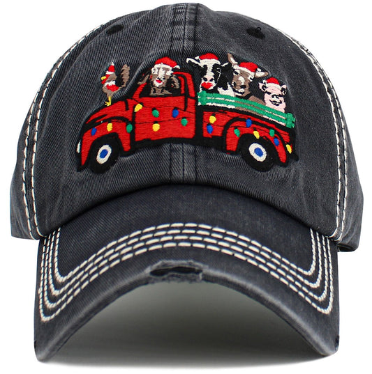 HOLIDAY ANIMAL FARM TRUCK VINTAGE BALLCAP
